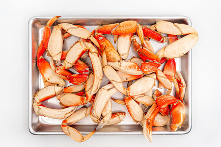 Pacific Dream Seafoods Dungeness crab legs on tray
